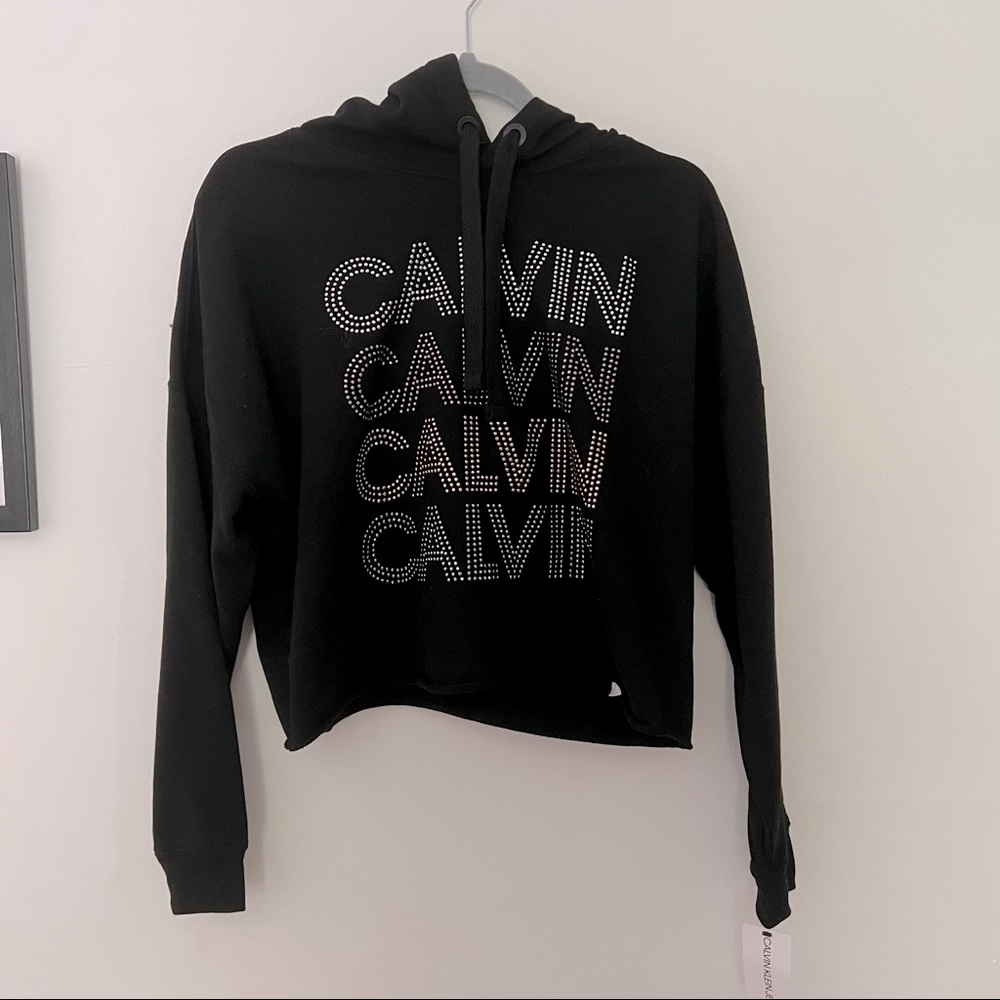 calvin klein cropped sweatshirt